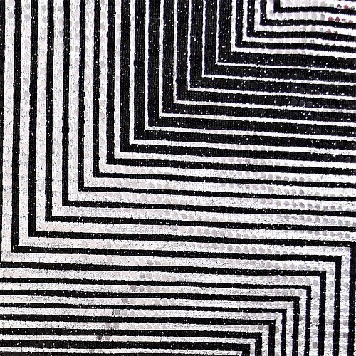 Трикотаж с пайетками 056-11083 черный/серебро