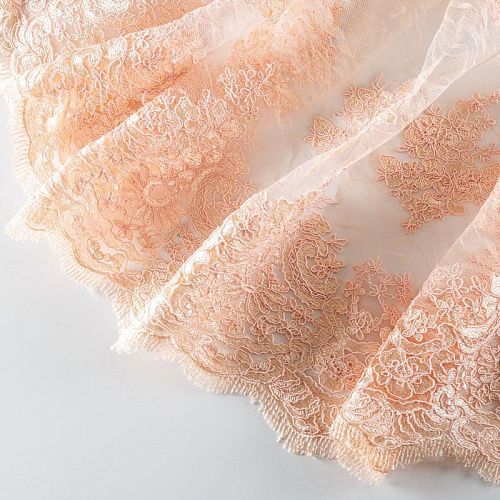 Гипюр К19-349 персиковый