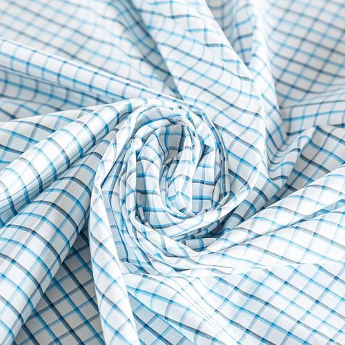 Хлопок рубашечный К14-628 белый принтованный