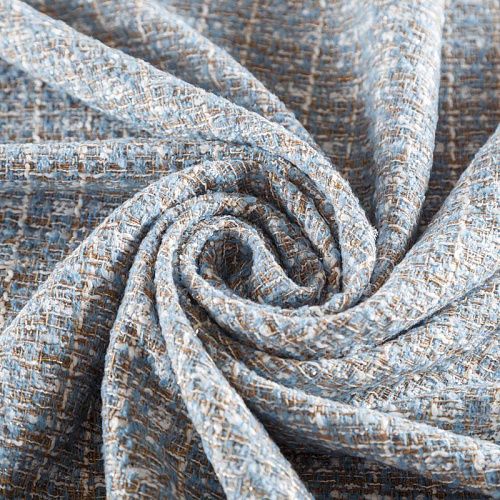 Твид шанель 052-05639 бежево-голубой