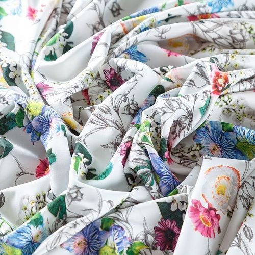 Вискоза "Лоренцо" 036-08162 белый принтованный