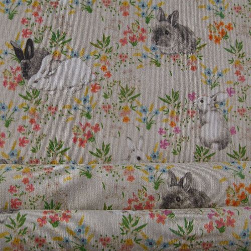 Ткань портьерная H-280 см 19-02-15865 экрю принтованный