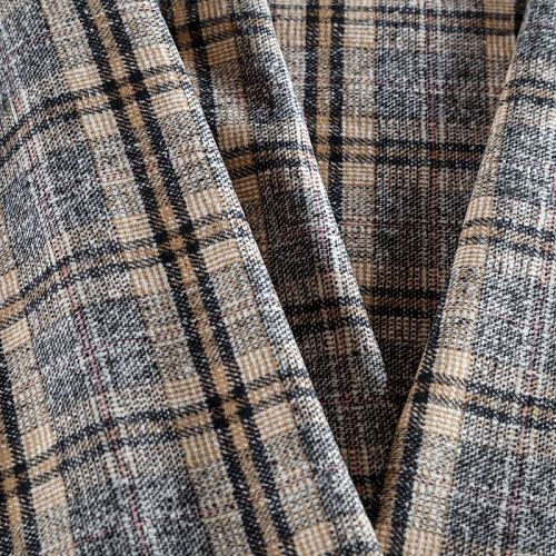 Твид 052-05372 черно-бежевый