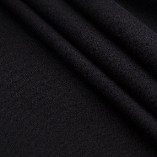 Креп стрейч 026-17199 черный однотонный