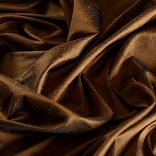 Дикий шелк 016-04905 бронзово-коричневый однотонный