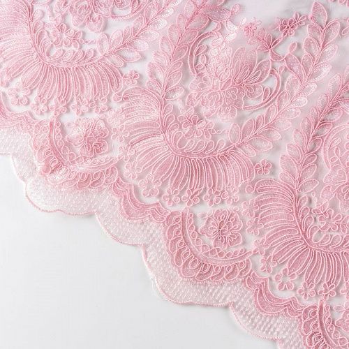 Гипюр К03-0073 персиково-розовый