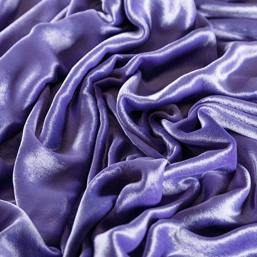 Бархат 002-06555 темно-лавандовый однотонный