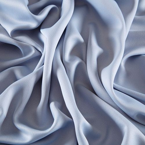 Креп кади 001-12060 разбеленный голубой однотонный