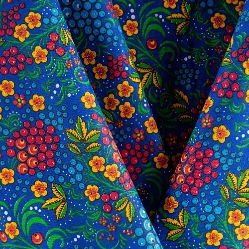 Бязь 007-00695 васильковый принтованный