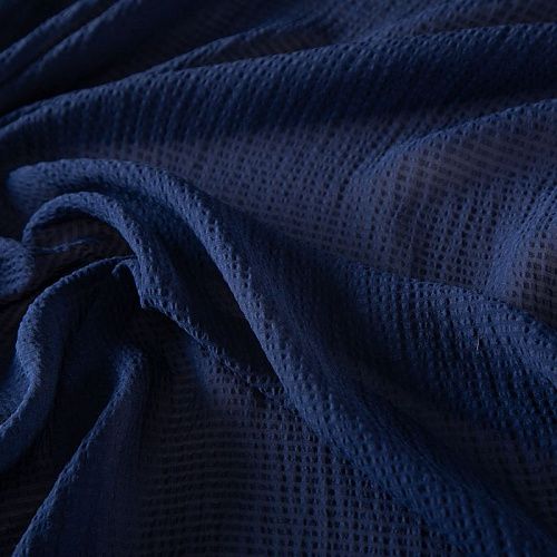 Шелк-жатка натуральный 064-19921 темно-синий однотонный