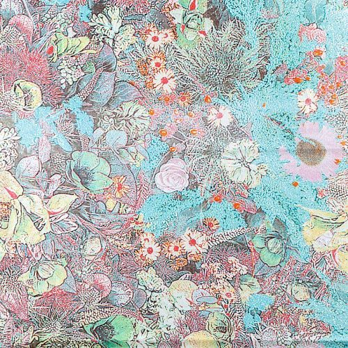 Сатин 063-07907 светло-сиреневый принтованный