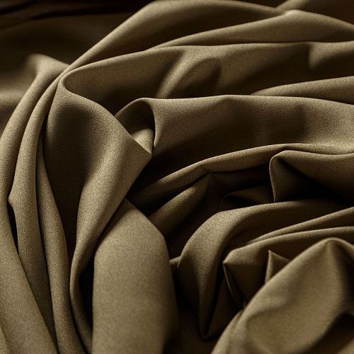 Крепдешин синтетический 029-07356 оливковый хаки однотонный